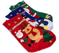 Small foot company Set of 3 Santa Claus and Snowman Stockings