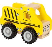 Small Foot 11096 Construction site Vehicle Made of Wood for Children 18 Months and Older, 100% FSC-Certified Toy, Yellow