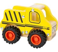 Small Foot 11096 Construction site Vehicle Made of Wood for Children 18 Months and Older, 100% FSC-Certified Toy, Yellow