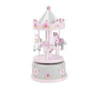 Small Foot 11230 Horse Carousel Music Box, made of wood, horse carousel with melody, ideal as a sleeping aid