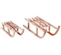 Small Foot Decoration Wooden Sledge, Beige