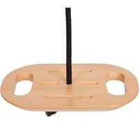 small foot Disc Swing with Grips "Black Line" made of wood, swing for hanging and sitting, for ages 3+ years, 12408