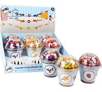 Small Foot Display Wooden Threading Beads Cupcake