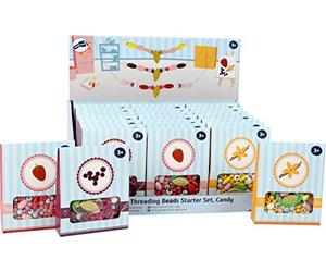 small foot Display Wooden Threading Beads Starter Set, Candy