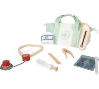 small foot Dokterstas Speelset Saliegroen, 9-delige set met stethoscoop, spuit,