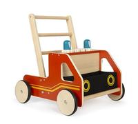 small foot Fire Truck Baby Walker, Wood, Modern Walking aid for fire Brigade Fans, for Kids Aged 12+ Months, 12540