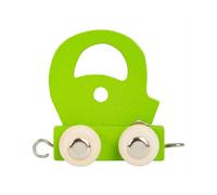 Small Foot Green Wooden Train Letter 'Q' Small Foot Multicolor