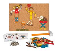 small foot Home and Family Hammer Toy, wood, with cork board and hammer, for kids aged 3+ years, 12359