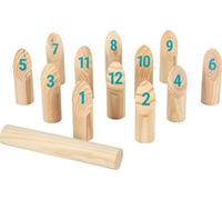 small foot Kubb Viking Game with Numbers "Active", made of wood, outdoor game for the garden & the whole family, 12402