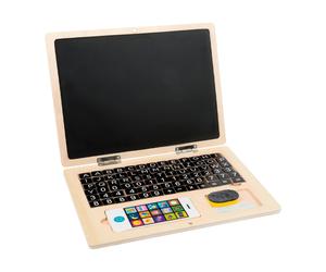 Small Foot Laptop w/Magnetic Black Board Wooden Toy Age 3+