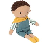 small foot Leo fabric doll, 39 cm tall cuddly doll with removable dungarees, for babies and toddlers, 12780