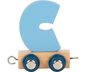 small foot Letters Train Polar C, Wood, Custom combinable Wooden Train for Decor or as a Gift, 12573