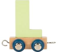 small foot Letters Train Polar L, Wood, Custom combinable Wooden Train for Decor or as a Gift, 12582