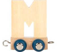 small foot Letters Train Polar M, Wood, Custom combinable Wooden Train for Decor or as a Gift, 12583