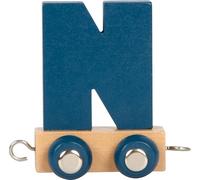 small foot Letters Train Polar N, Wood, Custom combinable Wooden Train for Decor or as a Gift, 12584