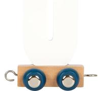 small foot Letters Train Polar U, Wood, Custom combinable Wooden Train for Decor or as a Gift, 12591
