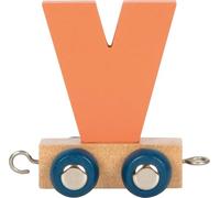 small foot Letters Train Polar V, Wood, Custom combinable Wooden Train for Decor or as a Gift, 12592