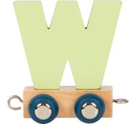 small foot Letters Train Polar W, Wood, Custom combinable Wooden Train for Decor or as a Gift, 12593