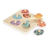 small foot Memory Puzzle "Dino", FSC® 100%-certified wood, Memory game w/6 puzzle pieces, ages 12+ months, 12649