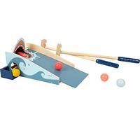small foot mini golf shark attack made of wood, with integrated snap mechanism, from 3 years, art. no. 11588