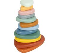 small foot Montessori Balance Stones, FSC® 100% certified wood, 12 stones, train motor skills & balance, 1+ year, 12759