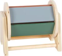 small foot Montessori Prize Drum, 100% FSC-certified wood, wheel w/5 coloured areas, toy for ages 6+ months, 12742