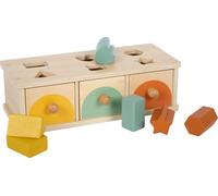 small foot Montessori Stacking Box, 100% FSC-certified wood, 3 drawers w/6 coloured blocks, for ages 1+ years, 12746
