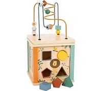 Small Foot Motor Activity Cube Safari, learning toy for babies and toddlers, made of wood, for ages 12+ months. No. 11960