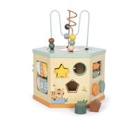 Small Foot Motor Activity Cube Safari, wood, motor skills toy w/7 sides, learning toy for kids aged 1+ year, 12641