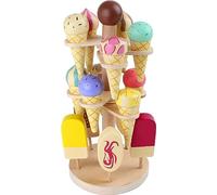 small foot movable wooden ice cream rack, accessories for grocery stores and children's kitchens, from 3 years, 1248