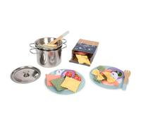 small foot Paste Chef Set for play kitchens, incl. pot, strainer, plates, utensils, and various noodles, Prod. No. 12292