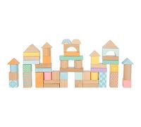 small foot 11722 Wooden Building Blocks Pastell for toddlers, 50-piece set of shapes, for ages 12+ months