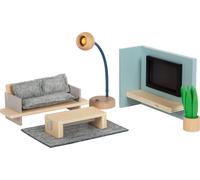 small foot Living Room, Wood, Furniture Set for The Doll House, for Kids Aged 3+ Years, 12633
