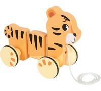 small foot Pull-along Tiger ‘Safari’, flexible tiger made from FSC® 100% certified wood, for ages 12+ months, 12733