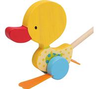 small foot Push-Along Waddling Duck "Tina", made of wood, baby walker for baby's first steps, with waddling sounds, 3357