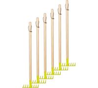 small foot Rakes, set of 6, green, wood and metal, child-friendly gardening tools for kids aged 3+ years, 12544