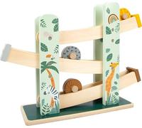 Small Foot Safari 11707 Marble Run with 3 Coloured Wooden Wheels for Children