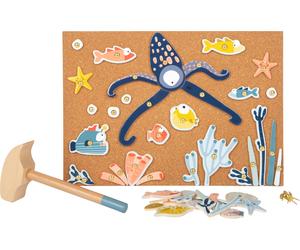 Small Foot Sea Life Hammer Game, Wood, with Large Selection of Motif Elements, i