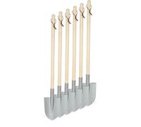 small foot Shovels, set of 6, grey, wood and metal, child-friendly gardening tools for kids aged 3+ years, 12546