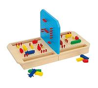 Small Foot Sinking ships made of wood, with pluggable game elements, strategy game for young and old, from 6 years, people 3457, red