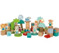 small foot Building Blocks ‘Jungle Friends’, FSC® 100% certified wood, animal motifs, 50 pieces, for ages 1+ year, 12768