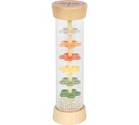 small foot Rainmaker Little Friends, soothing sound toy and colourful rattle with glass-look beads, for children aged 6 months and up, 12725