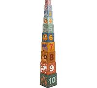 Small Foot Stacking Cubes Safari, sorting & stacking game to learn to count, motor activity for ages 1+ years, 11957