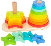 small foot Steckspiel Regenbogen, Förderung der Feinmotorik durch Stapeln, Steck