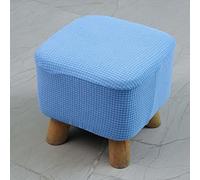 Small Foot stool Cover,Non-slip Ottoman Slipcovers with Elastic Bottom,Stretch&Soft Square Mini Chair Cover,Home Footrest Protector(25-33cm)