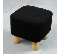 Small Foot stool Cover,Non-slip Ottoman Slipcovers with Elastic Bottom,Stretch&Soft Square Mini Chair Cover,Home Footrest Protector(25-33cm)