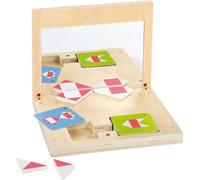 small foot Symmetry Game with Mirror Educate, wood, puzzle in wooden box w/magnetic latch, for ages 5+ yrs, 12463