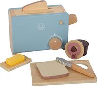 small foot Toaster Set "tasty", role play toy for kids aged 3+ years, made of wood, play kitchen accessory, Prod. 12246