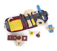 Small Foot Tool Belt Workshop, comprehensive set of wooden tools and accessories, for kids aged 3+ years, 12602