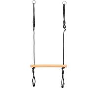 small foot Trapeze Swing with Gymnastic Rings "Black Line", wooden swing for kids & adults, ages 3+ years, 12409